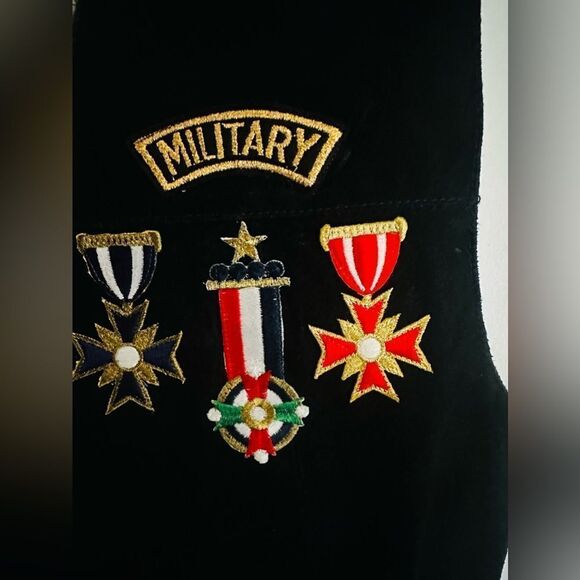 Gail Dauer Beverly Hills Vintage Military Style Suede Vest RARE!!! Couture Army - Picture 8 of 11